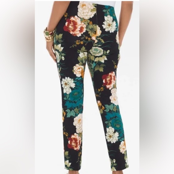 Chico’s So Slimming Juliet Floral Ankle Pants Size 2.5 (size 14) - Picture 3 of 9